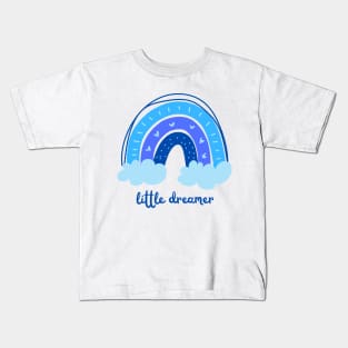 Little Dreamer In Blue Kids T-Shirt